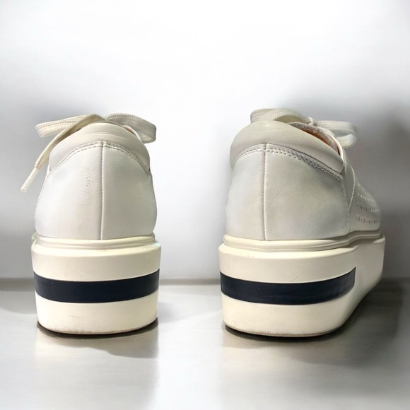 Linea Paolo Kendra White Perferated Platform Sneaker size 7.5 - Picture 7 of 12